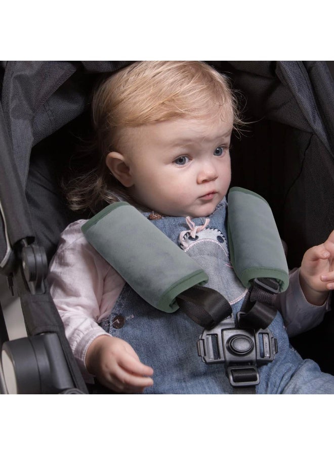 COOLBEBE أحزمة مقاعد السيارة، وسادات الكتف للأطفال الرضع، وأغطية أحزمة الأمان ناعمة جدا لجميع مقاعد السيارة/عربة الأطفال/العربة/الكرسي العالي - Image 3